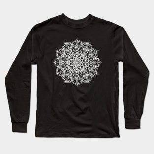 White mandala Long Sleeve T-Shirt